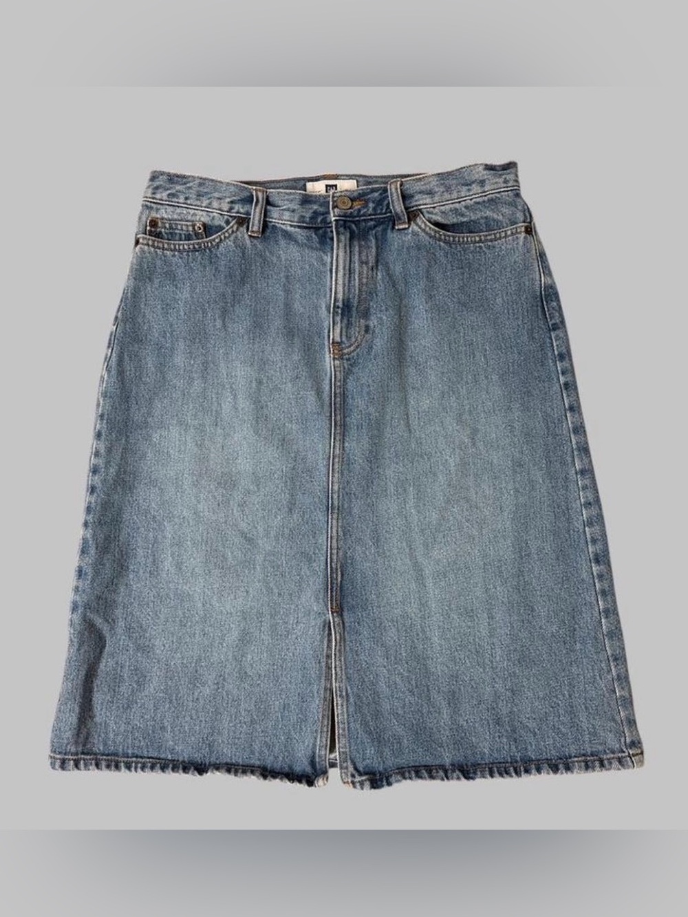 Gap Factory Vintage 100% Cotton Denim Midi Skirt
